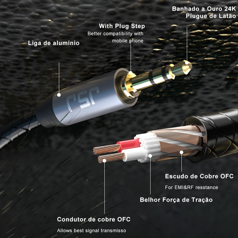 CABO DE áUDIO ESTéREO DE 3.5MM BR