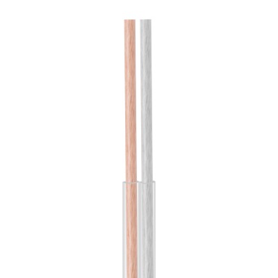 Transparent gold and silver speaker wire
