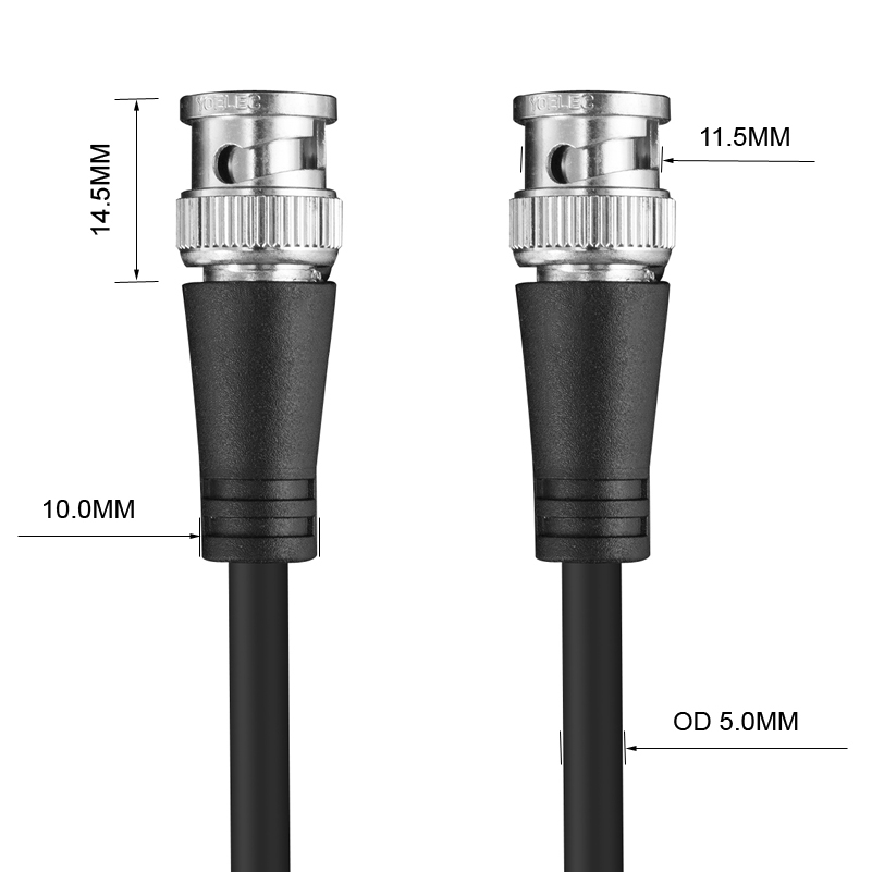 BNC-Kabel HD SDI 3G SDI SD SDI für CCTV-Kameramonitor RG59 Koaxialkabel J100 2