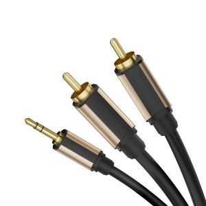 3.5MM Male to 2RCA Audio Y Cable